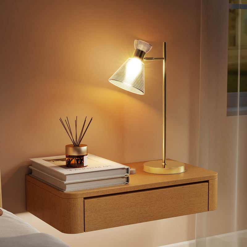Modern Bedside Table Lamp With Adjustable Flower Head Ideal For Bedrooms And Studies Gold Tone