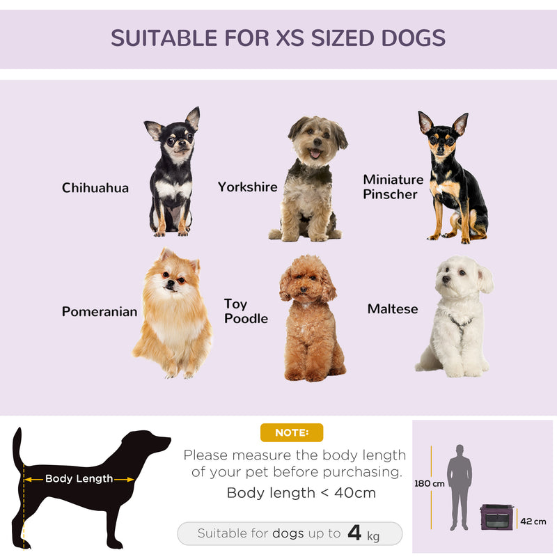 60cm Soft Pet Carrier With Cushion For Small Dogs Ideal For Travel, Purple
