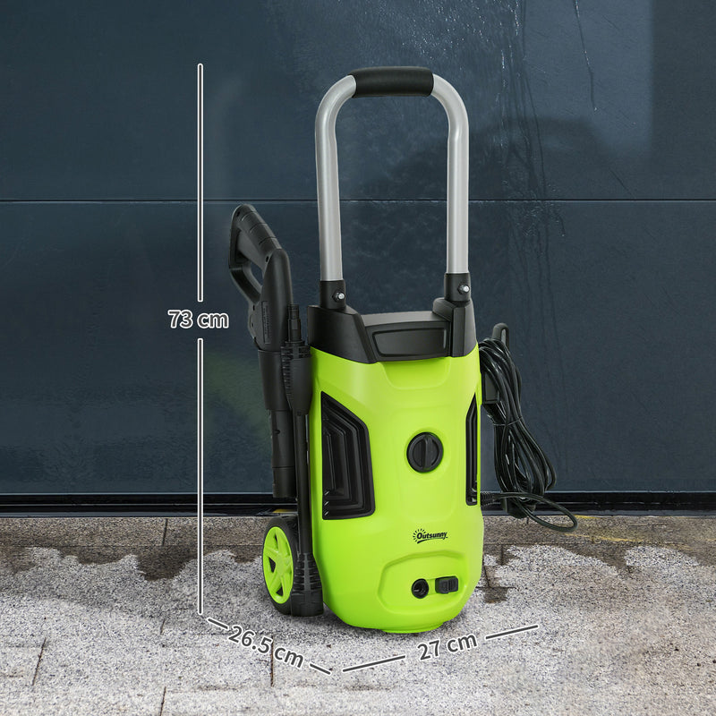 1800W High Pressure Washer 150 Bar With Adjustable Nozzle and 6m Hose by Outsunny AOSOM
