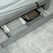 King Size Ottoman Bed Frame With Storage Drawer Ideal For Bedrooms Grey
