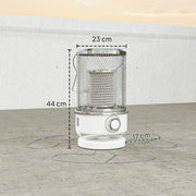 Freestanding 2000W Electric Patio Heater with Tip Over Protection for Outdoor Use, White