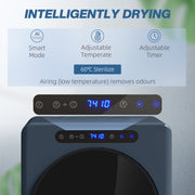 Compact Vented Tumble Dryer for Small Spaces with Touch Controls and 5kg Capacity Blue AOSOM