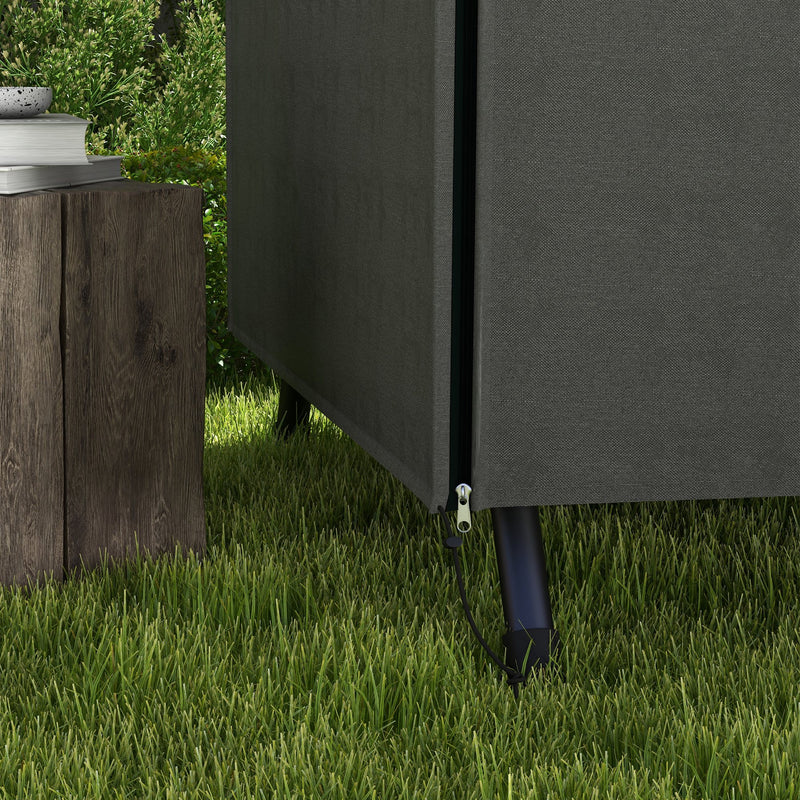 Dark Grey Swing Seat Cover for 3 Seater Garden Hammock Waterproof and UV Resistant