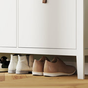 White Modern Shoe Storage Cabinet with Four Deep Drawers for Hallway Organising by HOMCOM