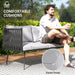 Light Grey 4 Seater Rattan Patio Furniture Set with Cushions by Outsunny