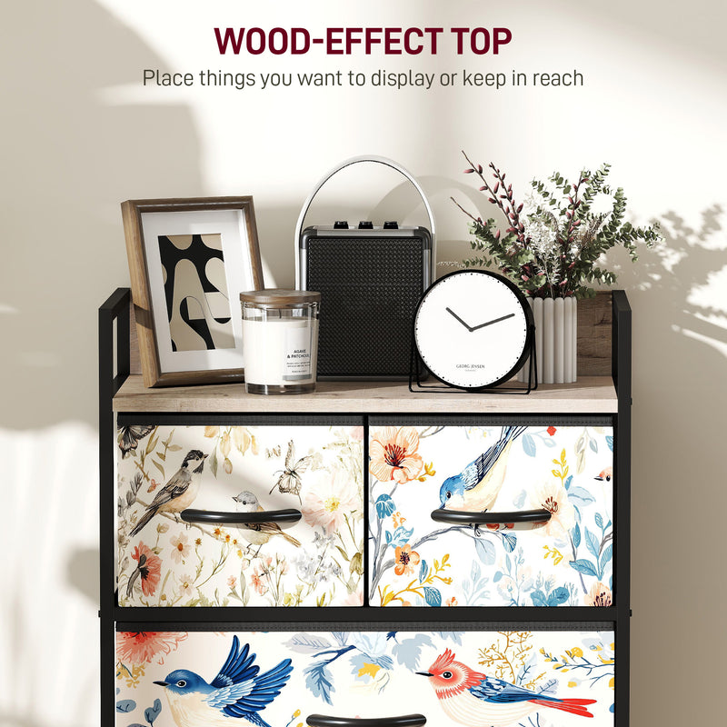 4 Drawer Chest of Drawers with Spacious Storage for Bedroom or Living Room White