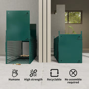 Two Door Live Animal Trap for Rats and Mice Ideal for Humane Capture, Dark Green