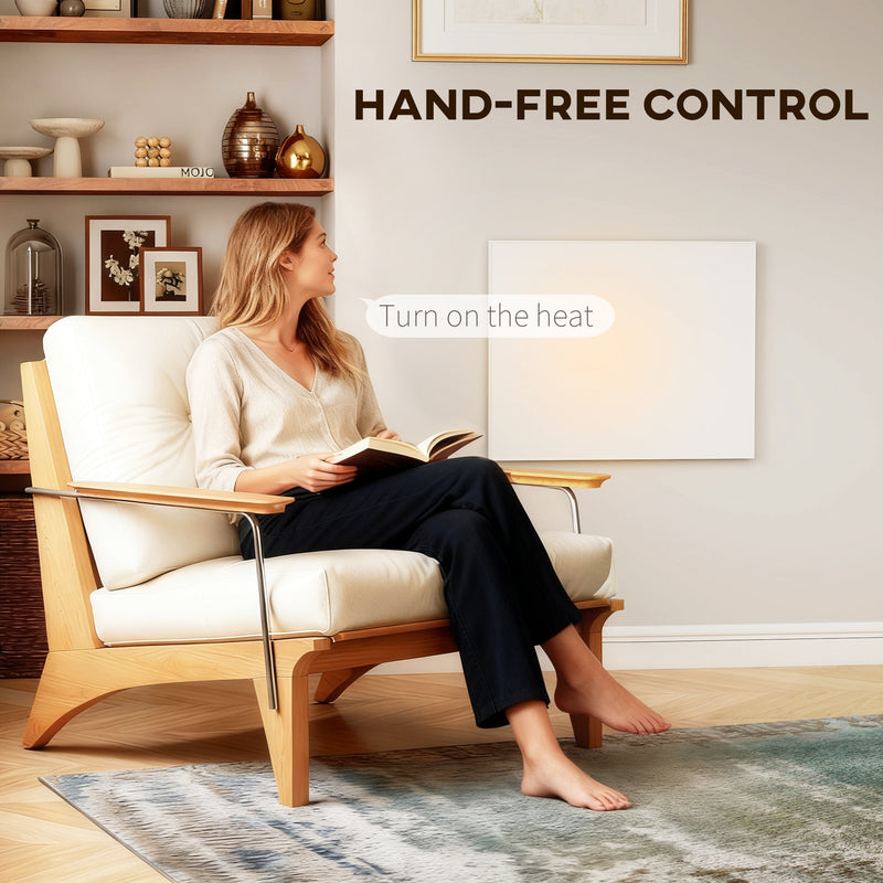 WiFi Smart Electric Wall Mounted Heater 170W Far Infrared Low Energy Heating White