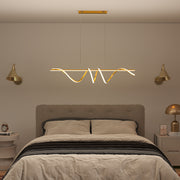 Ceiling Pendant Light with Adjustable Colour Temperatures Ideal for Living Room Gold Tone AOSOM