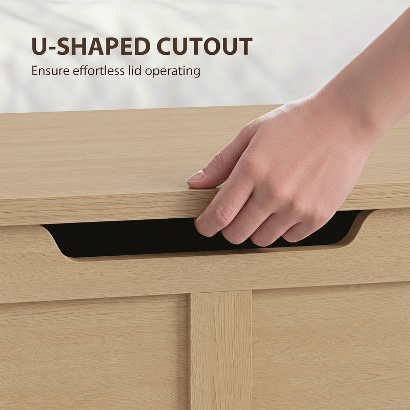 Storage Bench with Large Hidden Compartment and Seat for Hallway or Bedroom