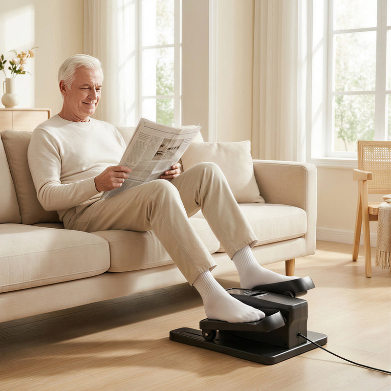 Under Desk Elliptical for Gentle Seated Exercise and Reduced Leg Stiffness Black