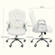 Velvet Feel Office Chair With Diamante Studded Backrest Ideal For Home Workspace, Cream