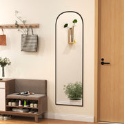 Black 165cm Full Length Standing Mirror With Aluminium Frame For Bedroom Or Hallway