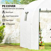 White 180 x 180cm Walk-In Polytunnel Greenhouse for Plants and Vegetables by Outsunny