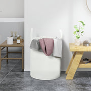36L Cotton Rope Laundry Basket With Handles Ideal For Bedroom Or Bathroom, Cream White