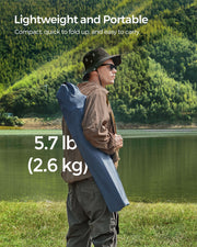 Set of 2 Folding Camping Chairs 150 kg Capacity in Twilight Blue by Songmics