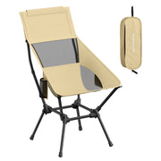 Lightweight Portable Folding Camping Chair with High Back, Pocket & Cup Holder by SONGMICS Songmics