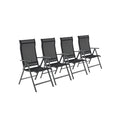 Set of 4 Folding Garden Chairs with 150 kg Capacity for Outdoor Use by Songmics