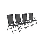 Set of 4 Folding Garden Chairs with 150 kg Capacity for Outdoor Use by Songmics