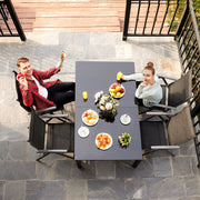 Set of 4 Folding Garden Chairs with 150 kg Capacity for Outdoor Use by Songmics