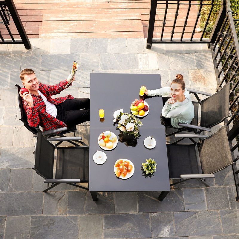 Set of 4 Folding Garden Chairs with 150 kg Capacity for Outdoor Use by Songmics