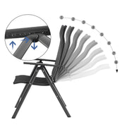 Set of 4 Folding Garden Chairs with 150 kg Capacity for Outdoor Use by Songmics