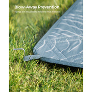Large Leaf Pattern Picnic Blanket 200 x 200 cm Waterproof and Foldable by Songmics Songmics
