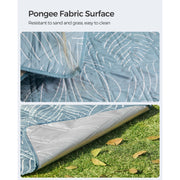 Large Leaf Pattern Picnic Blanket 200 x 200 cm Waterproof and Foldable by Songmics Songmics