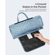 Large Leaf Pattern Picnic Blanket 200 x 200 cm Waterproof and Foldable by Songmics Songmics