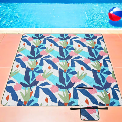 Large Waterproof Picnic Blanket 200 x 200 cm for Camping and Outdoor Use by Songmics