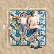 Large Waterproof Picnic Blanket 200 x 200 cm for Camping and Outdoor Use by Songmics