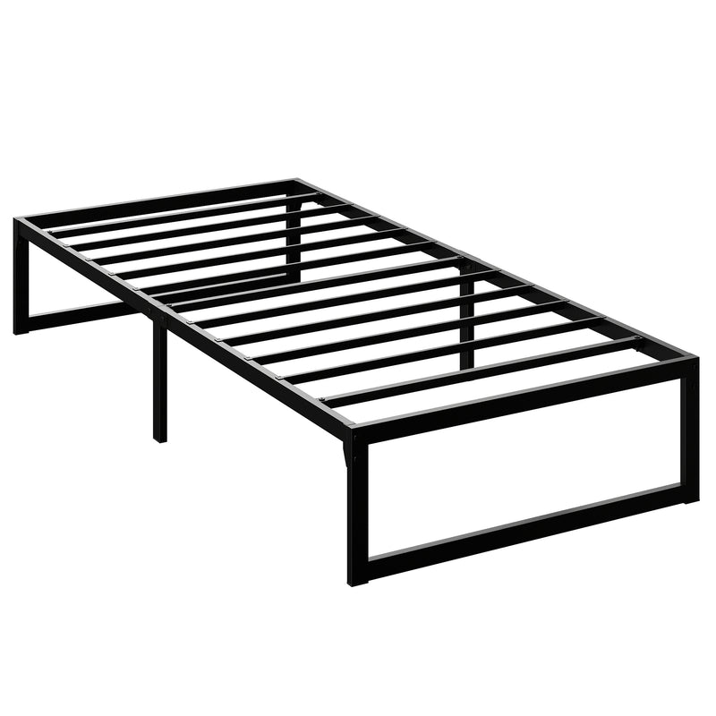Single Bed Frame with Underbed Storage for Small Bedrooms Black