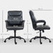 Black Faux Leather Executive Office Chair with Adjustable Height and Swivel Wheels by HOMCOM