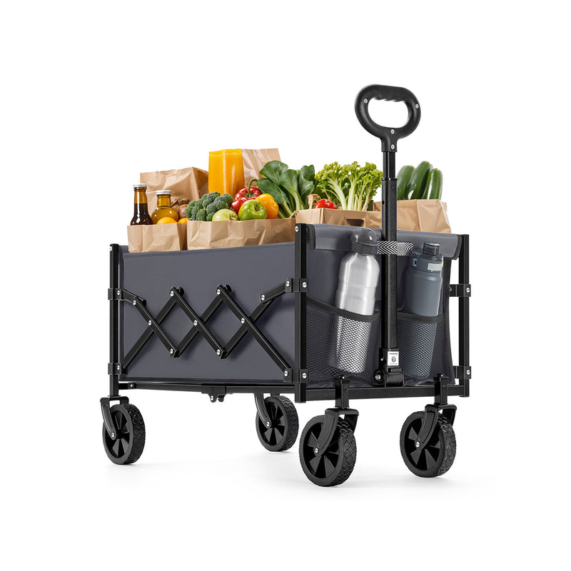 Foldable Camping Trolley with Heavy Duty Reinforced Wheels for Outdoor Use by Songmics
