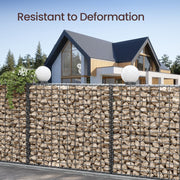 Metal Gabion Cage Baskets Set of 2 90x90x30cm Ideal for Walls & Landscaping by Songmics Songmics
