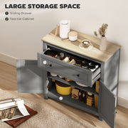 Modern Sideboard Cabinet With Drawer And Adjustable Shelf For Kitchen Or Hallway Grey