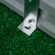 Grey Metal Raised Garden Bed Planter Box for Flowers and Herbs Ideal for Outdoor Use