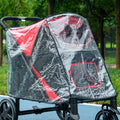 Rain Cover for Dog Pram with Rear Entry Ideal for Walking Your Pet in Rain Grey AOSOM