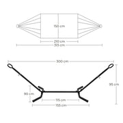 Adjustable Hammock with Metal Stand, Tear-Resistant 240kg Capacity by SONGMICS Songmics