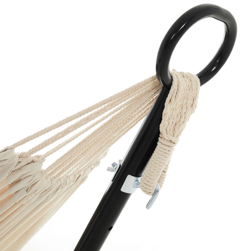 Adjustable Hammock with Metal Stand, Tear-Resistant 240kg Capacity by SONGMICS Songmics