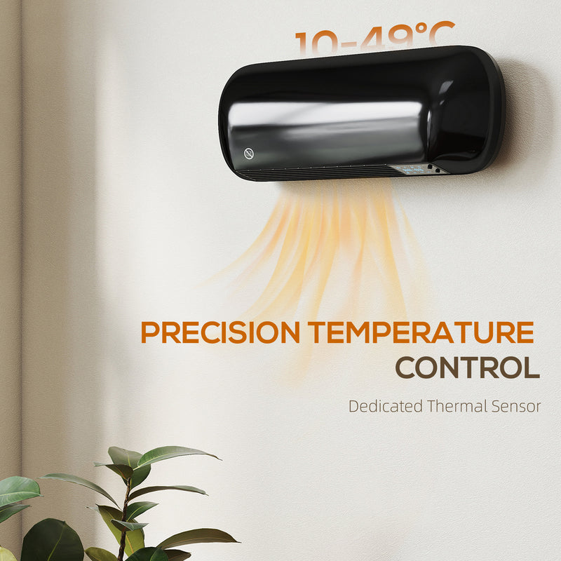 Wall Mounted Electric Heater with Remote and Timer for Quick Room Warmth