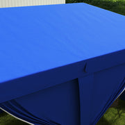 3 x 6m Pop Up Gazebo With Curtains and Windows Ideal for Outdoor Parties Blue Outsunny