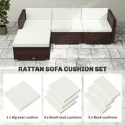 Garden Cushion Set for Comfortable Outdoor Seating with Easy Care Cream Outsunny