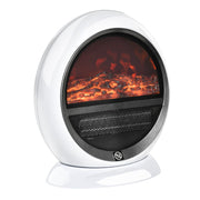 Electric Fireplace Heater White - front view
