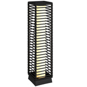 Solar Rattan Outdoor Lamp for Easy Automatic Garden Lighting Warm Glow Black Outsunny