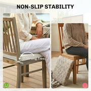 Outdoor Seat Cushions for Garden Chairs with Thick Foam and Water-Repellent Covers Cream White Outsunny