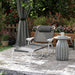 Charcoal Grey Foldable Lounge Chair with Adjustable Backrest and Headrest by Outsunny