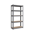 75 x 30 x 150 cm 5 Tier Steel Shelving Unit Heavy Duty Storage Rack Holds 650 kg Slate Grey by Songmics