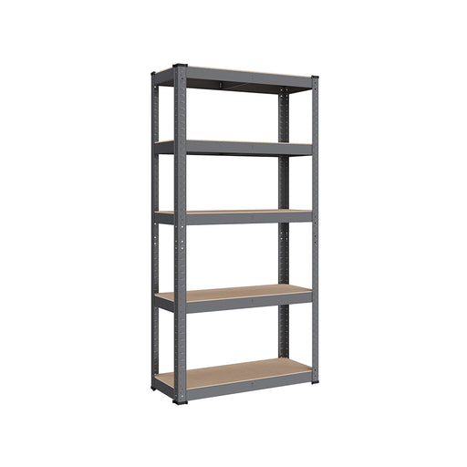 75 x 30 x 150 cm 5 Tier Steel Shelving Unit Heavy Duty Storage Rack Holds 650 kg Slate Grey by Songmics
