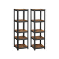 Set of 2 Metal Shelving Units 5 Tier Heavy Duty Storage 400 kg Capacity by Songmics